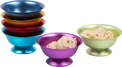 5 oz. Retro 알루미늄 Bowls 세트 6 Trademark Innovations Assorted Colors