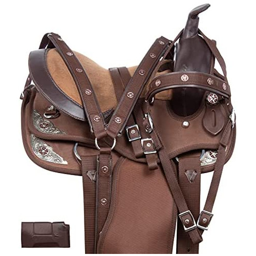 Acerugs 10&rdquo 12&rdquo 13&rdquo Youth Western Horse Pony Saddle TACK 세트 어린이 Barrel Racing Show Trail 크리스탈 Bridle Breastplate REINS PAD