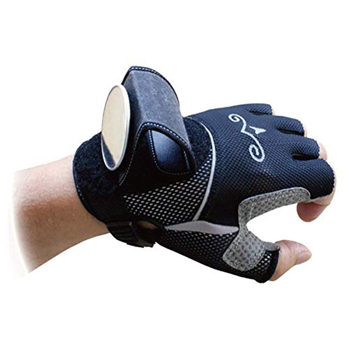 Inf-way Rearview Mirror 사이클링 Gloves Biking Riding Bicycle Wrist Safety Half Finger Reflective Back
