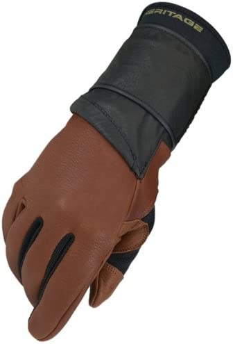 Heritage Pro 8.0 Bull Riding Glove Saddle Brown