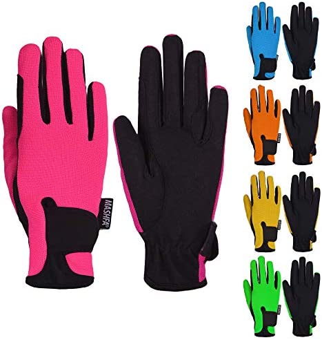 Kids Horse Riding Gloves 어린이 Equestrian Child Horseback Bike Gardening 소년 & 소녀 Mittens Pony Youth Outdoor Mitts