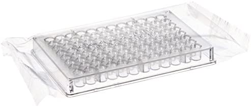 Globe Scientific 120338 Polystyrene Microtest 플레이트 96-Well Flat Bottom Sterile Individually Wrapped팩 50