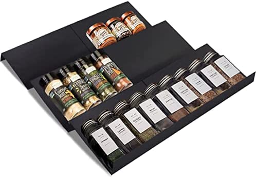 Artibear Expandable Spice Rack Drawer Organizer Kitchen Cabinets 세트 6