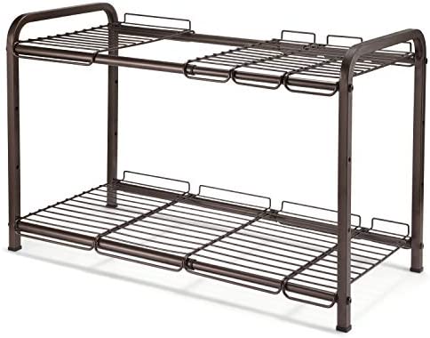Simple Trending 2 Tier Under Sink Expandable Cabinet Shelf Organizer Rack Kitchen Bathroom Storage Silver