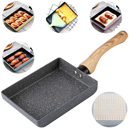 Tamagoyaki Japanese Omelette Pan/Egg Pan - Non-stick Coating Rectangle Frying 미니 &ndash Grey