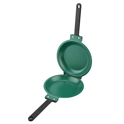 Double Sided Frying Pan Non-stick Ceramic Flip Pancake Maker Household Kitchen Cookware 6.5x7.6x7.6"