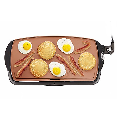 BELLA 14606 Copper 티타늄 Coated Non-Stick Electric Griddle 10.5" x 20"