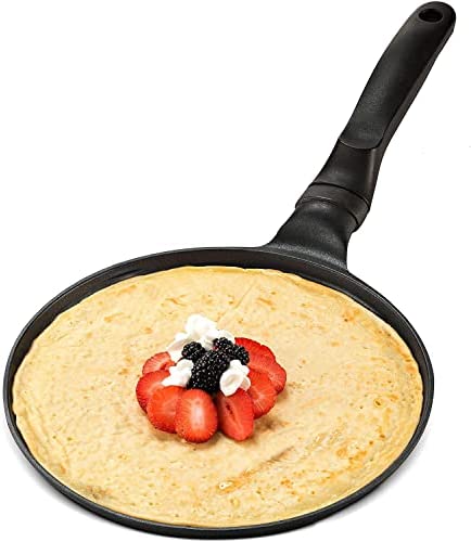 GOURMEX 매트 Induction Crepe Pan PFOA Free Nonstick Coating Ideal Egg Omelet Flat Pancake Cookware 호환가능 All 히트 Sources Dishwasher Safe 8.5"