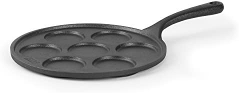 Cast 아이언 미니 Pancake Pan 실버 Dollar Griddle Easy Clean Maker Heats Evenly Makes 7 Pancakes Commercial Chef