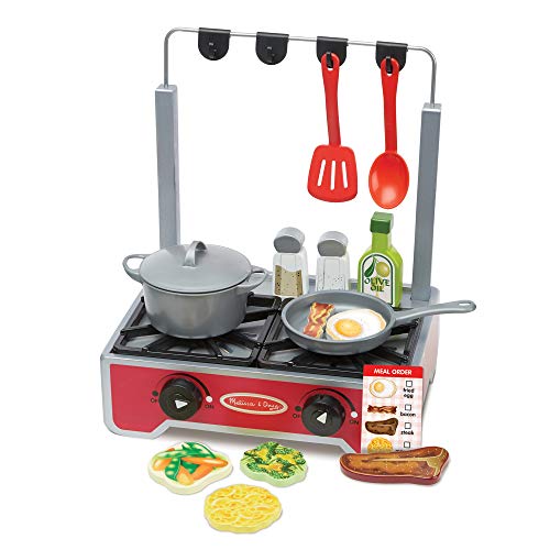 Melissa & Doug - 크리스마스 선물 디럭스 우든 쿡탑 주방놀이 세트