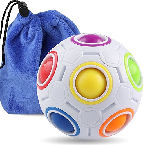 Coogam Rainbow Puzzle Ball Pouch Color-Matching Game Fidget 토이 Stress Reliever Magic Brain Teaser 어린이 성인 Boy Girl Holiday