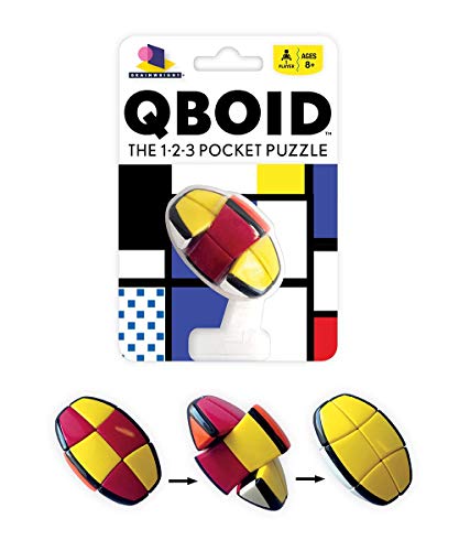 Brainwright QBoid 1-2-3 Pocket Brain Teaser Puzzle Multicolor 5"