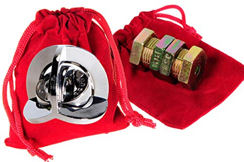 NUTCASE & EQUA Hanayama Brain Teaser Puzzles, with RED Velveteen Drawstring Pouches - Bundled Items