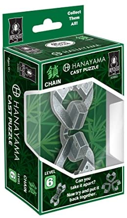 SQUARE Hanayama Cast Metal Brain Teaser Puzzle (Level 6)