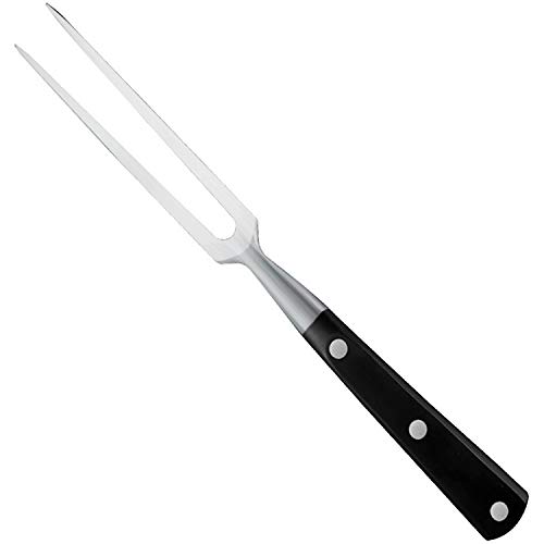 MeiAoJia Heavy Stainless steel carving fork,barbecue cooking meat fork, used to fixed, move, poultry and Turkey forks(L:11.5-Inch)