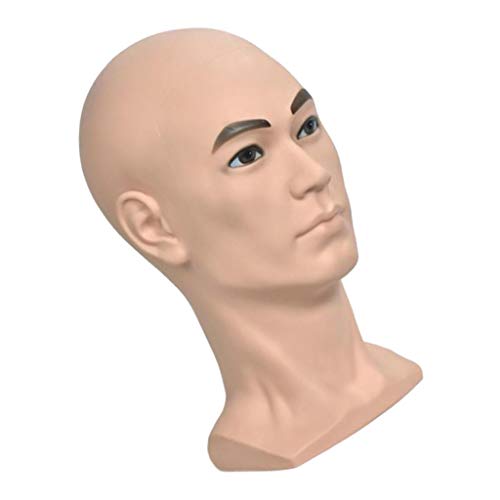 Baoblaze 마네킹 헤드 남성 모델 가발 스탠드 모자 디스플레이