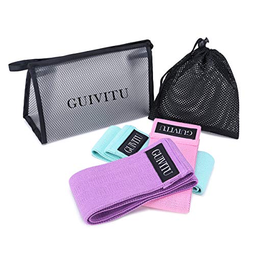 저항밴드 요가 필라테스 홈트 Men/Women Non-Slip Upgrade Exercise Bands Training Workout 3 Levels Elastic Booty Wide Fabric Fitness Squat Hip Legs Butt Purple,Blue,Pink