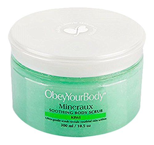 바디스크럽 Obey Your Body 미네랄 Salt Scrub Treatment Exfoliating Kiwi - ADSBeauty 300ml/10.5 fl oz