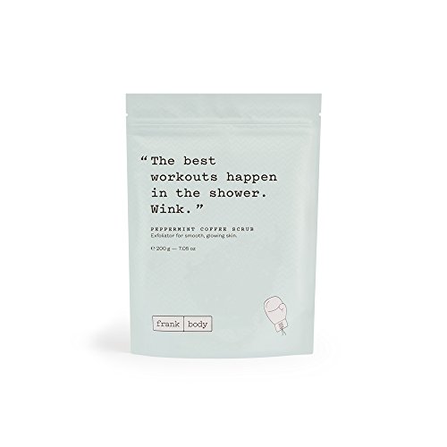 바디스크럽 Frank Body Peppermint Coffee Scrub Natural & Cruelty Free Exfoliating Smells Like Hydrating Vegan Skin 케어 Stretch Marks Acne Cellulite 1ct 200g -- 7.05oz