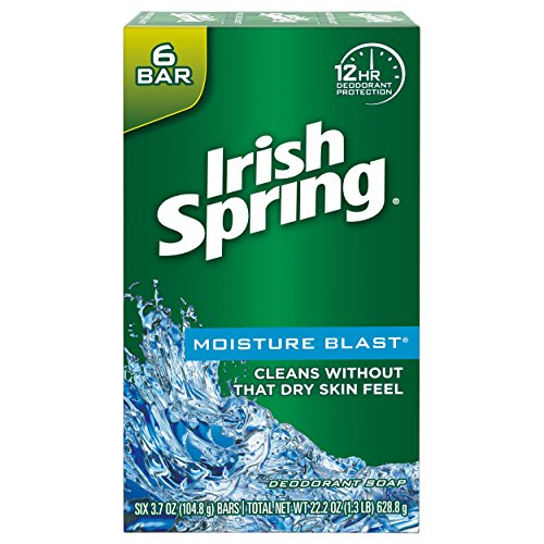 Irish Spring Moisture Blast Moisturizing bar Soap - 72Count (12 Pack of 6 bars)
