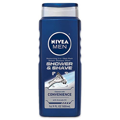 NIVEA Men Shower & Shave 3-in-1 Body Wash - 샴푸 Moisture 16.9 fl. oz Bottle