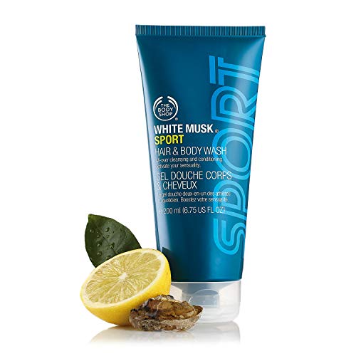 The Body Shop 스포츠 헤어 & Wash White 머스크 6.75 Fluid Ounce