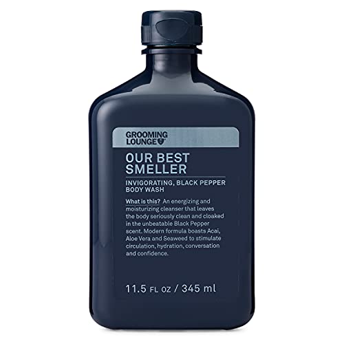 Grooming Lounge Best Smeller Mens Hydrating, Moisturizing Body Wash. Fortifying Male All-Over Wash for All Skin Types. Paraben-Free, 11.5 oz. 3-pack Value Set