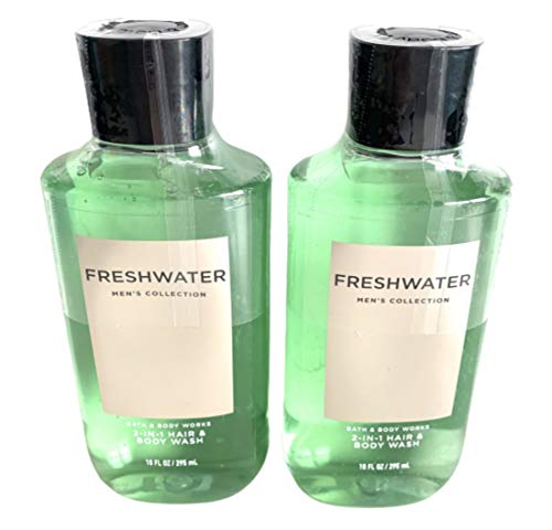 Bath Body Works Men 컬렉션 Freshwater 2 1 헤어 Wash 10 Oz. Set.