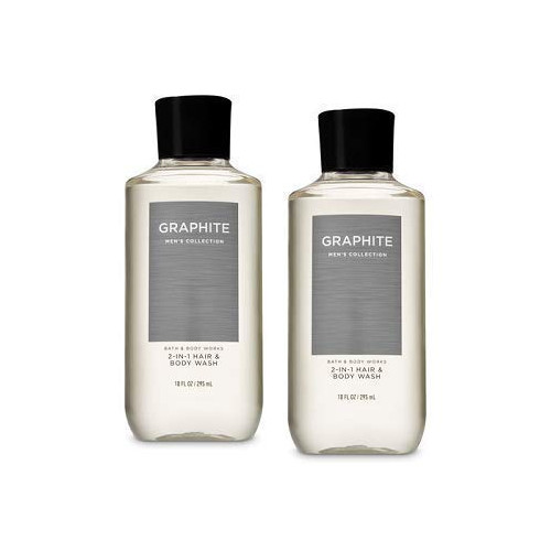 Bath Body Works 2팩 그라파이트 2-in-1 헤어 + Wash 10 Oz.