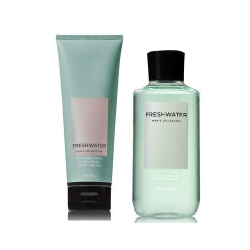 Bath Body Works Men 컬렉션 Freshwater 2 1 헤어 Wash 10 Oz Cream 8 Oz.