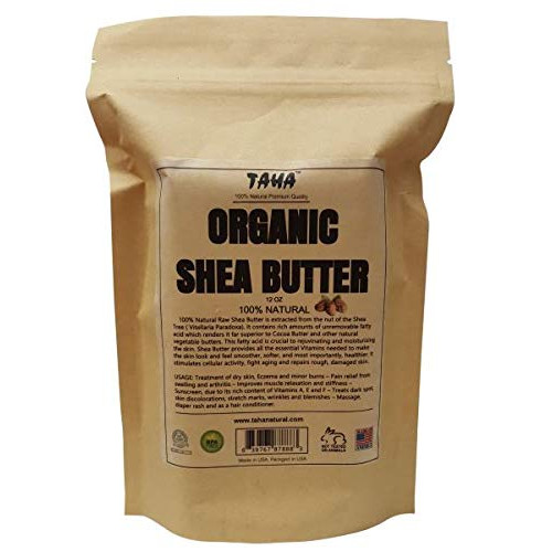 Taha Natural Premium Quality Organic Shea Butter 12Oz (Pack of 1)