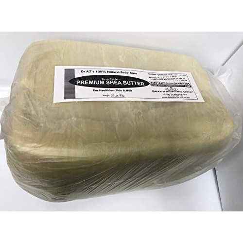 Pure African White Ivory Shea Butter 20Lbs Premium 100% Natural Virgin RAW Organic Grade Unrefined Ghana Skin Beauty 케어 Face Body 헤어 Scalp Non GMO Karite GREENandORGANIC