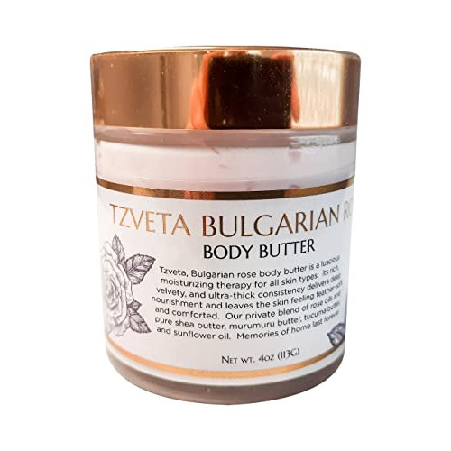 WFG WATERFALL GLEN SOAP COMPANY LLC Tzveta Bulgarian rose oil body butter shea all over moisturizer
