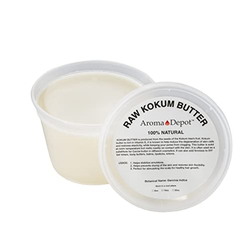 16 oz. 1 lb. Raw Kokum Butter Great Skin Body Hair. 100% Pure I Natural Cold Pressed Thickener Butters Sunscreens Soaps Deodorants Lotions.