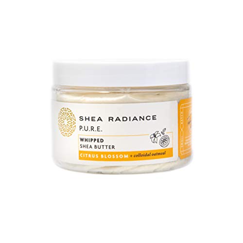 Shea Radiance Whipped Shea Butter w/ Colloidal Oatmeal - Blended w/ Skin-Soothing Oatmeal & Moisturizing Rice Bran Oil | Lavender (7oz)