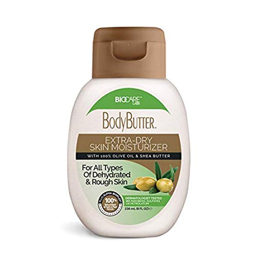Biocare Body Butter Extra-Dry Skin Moisturizer 100% Olive Oil&Shea All Types Dehydrated & Rough 8 Oz.