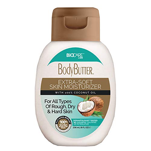 Biocare Body Butter Extra-Soft Skin Moisturizer 100% Coconut Oil All Types Rough Dry & Hard 8 Oz.