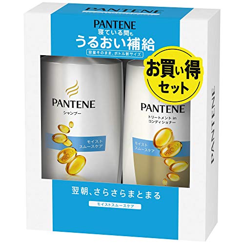 팬틴 모이스트 스무스 케어 펌프 샴푸+컨디셔너 450ml+400g