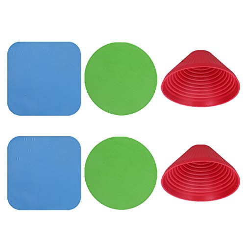 Hemoton 다기능 논슬립 고무 병뚜껑 오프너 6개 세트