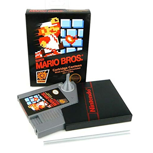 Super Mario Bros NES Cartridge 5-Ounce Flask | Licensed Nintendo Merchandise | Novelty Beverage Holder | Perfect For Birthdays, Holidays, Graduation, Bachelor and Bachelorette Parties