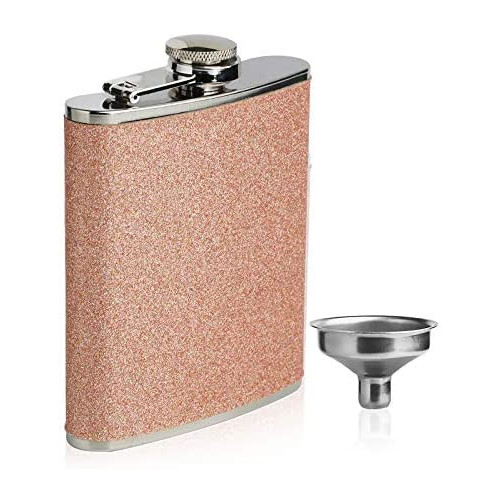 Liquor-Flask 여성 Leopard Funny Leakproof - Hip-Flasks&nbspfor&nbspLiquor&nbspStainless-Steel&nbspDrinking-Bottle&nbspwith&nbspFunnel Khaki 7oz