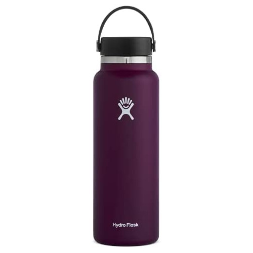 Hydro 플라스크 Water Bottle - 스테인레스 스틸 & 진공 단열 Wide Mouth 2.0 Leak Proof Flex Cap 32 oz Cobalt