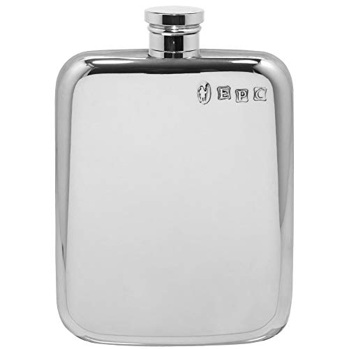 English Pewter Company - 전통 플레인 리큐르 힙 플라스크 휴대용 술병 4oz