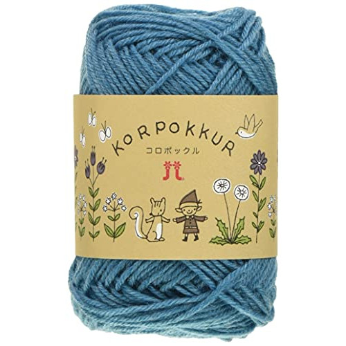 뜨개질 실 hamanaka koropokkuru Yarn Fingering Col. 20 Light 블루 시리즈 G Approximately/92 m 5EA 세트 2126 