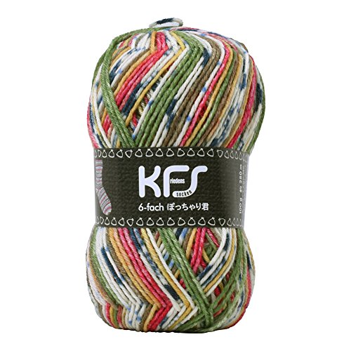 뜨개질 실 오팔 털실 KFS135 Original Color 6 Strands Chubby Lollipop 그린 Red Multicolor
