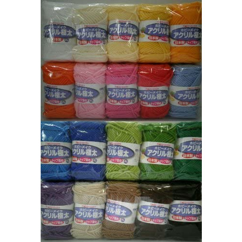 Hamanaka Hobby Make Yarn Thick 세트 3 Each Color 1.6 oz 45 g Approx. 21.9 ft 79 m