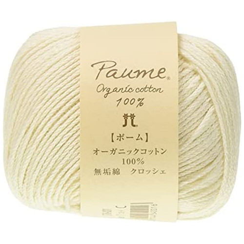 뜨개질 실 Hamanaka 3706 Pure Cotton Crochet Yarn Medium Point Col.1 Cream Type 0.9 oz 25 g Approx. 39.8 ft 107 m 세트 5