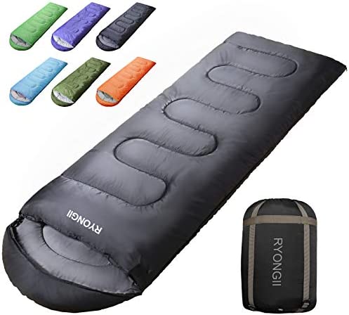 RYONGII Cool Weather 슬리핑 가방 20℉ 성인 Teens 어린이 - 4 Seasons Portable 경량 방수 Youth Indoor & Outdoor Camping Backpacking