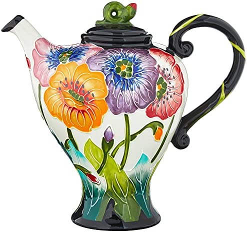 Blue Sky Ceramic 10X6X8.75 Tulip Teapot