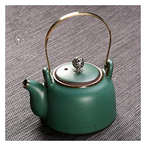 Antique teapot handle pot ceramic retro tea maker household single pot tea kettle capacity 220ml